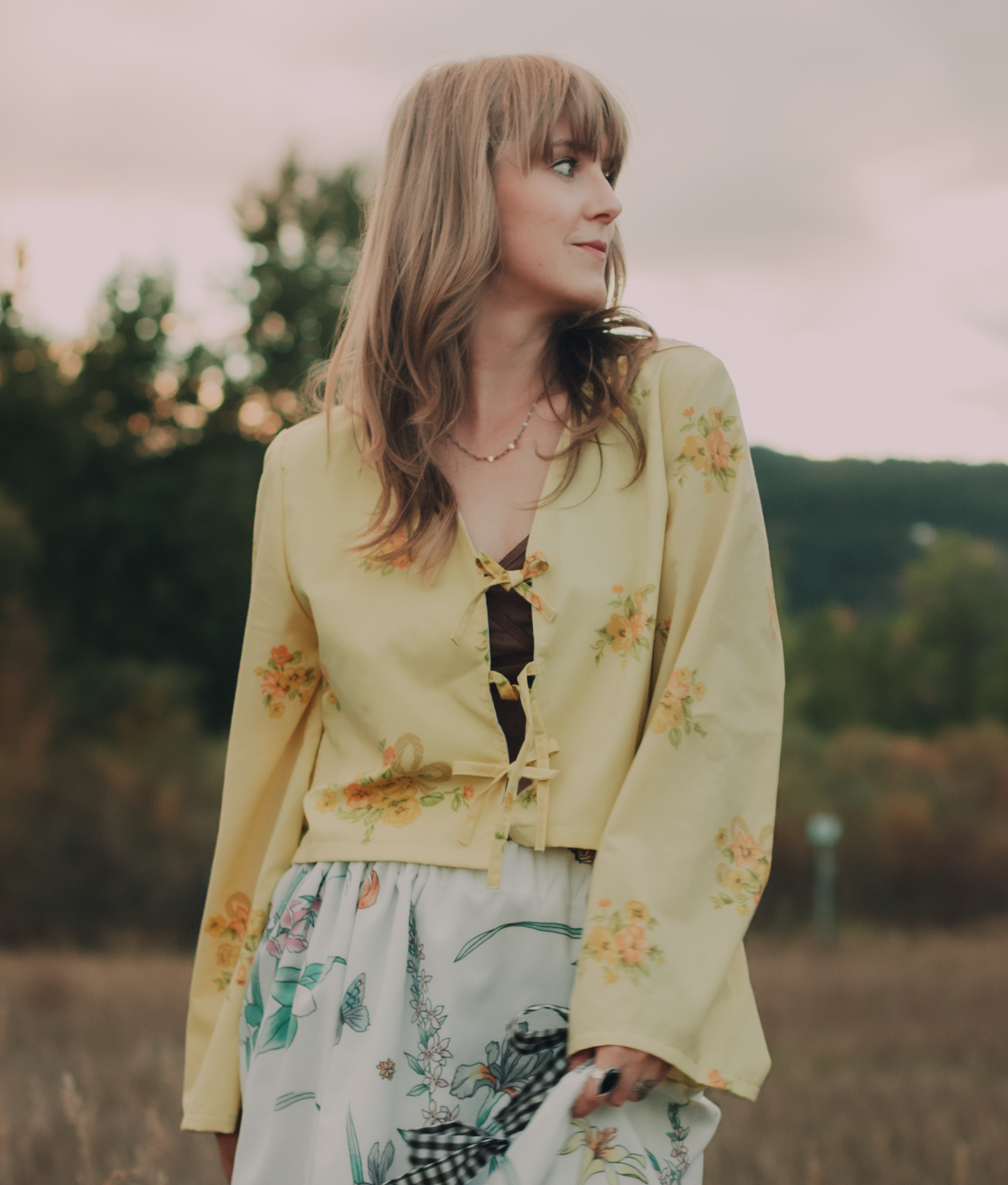 Buttercup Tie Front Top - Large